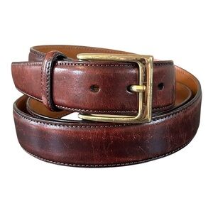 Trafalgar Hand Polished Cortina Leather Dress Belt 1101TF71-602 Men’s 40 Brown‎